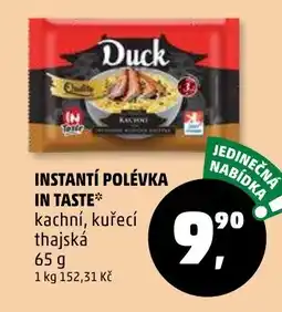 Penny Market Instantí polévka in taste kachní, kuřecí thajská nabídka