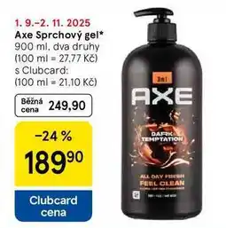 Tesco Axe Sprchový gel, 900 ml, dva druhy nabídka