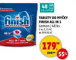 Penny Market Tablety do myčky finish all in 1 lemon nabídka