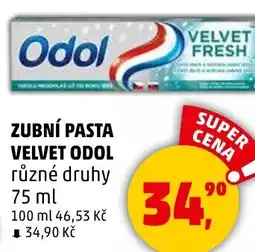 Penny Market Zubní pasta velvet odol nabídka