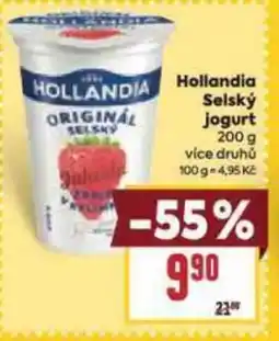 Billa Hollandia Selský jogurt nabídka