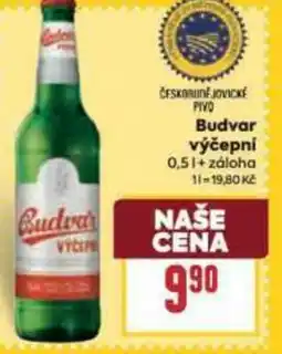 Billa Budvar výčepní nabídka