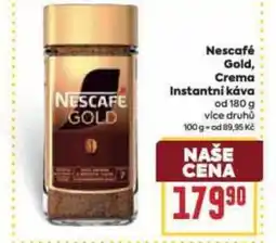 Billa Nescafé Gold, Crema Instantní káva nabídka