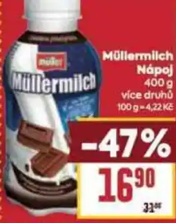 Billa Müllermilch Nápoj nabídka