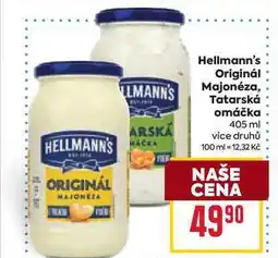 Billa Hellmann's Originál Majonéza, Tatarská omáčka 405 ml nabídka