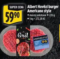 Albert Albert Hovězí burger Americano style nabídka