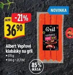 Albert Albert Vepřové klobásky na gril nabídka