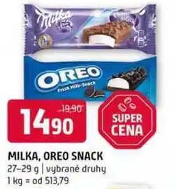 Terno MILKA, OREO SNACK 27-29 g nabídka