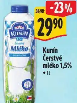 Albert Kunín Čerstvé mléko 1,5% nabídka