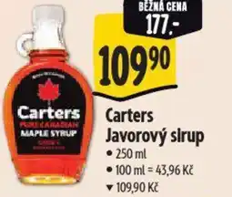 Albert Carters Javorový sirup nabídka