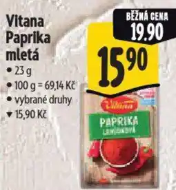 Albert Vitana Paprika mletá nabídka