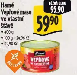 Albert Hamé Vepřové maso ve vlastní šťávě nabídka