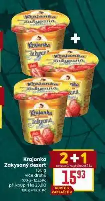 Billa Krajanka Zakysaný dezert nabídka