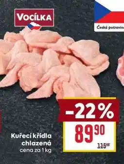 Billa Kuřecí křídla chlazená nabídka