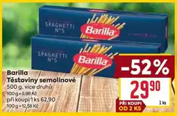 Billa Barilla Těstoviny semolinové nabídka