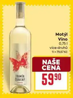 Billa Motýl Víno nabídka
