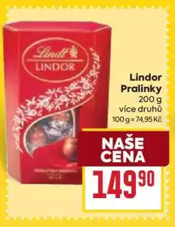 Billa Lindor pralinky nabídka