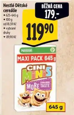 Albert Nestlé Dětské cereálie nabídka