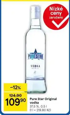 Tesco Pure Star Original vodka nabídka