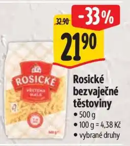 Albert Rosické bezvaječné těstoviny nabídka