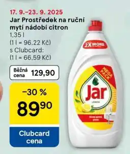 Tesco Jar Prostředek na ruční mytí nádobí citron nabídka