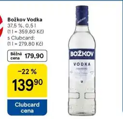 Tesco Božkov Vodka nabídka