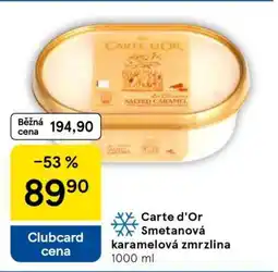 Tesco Carte d'Or Smetanová karamelová zmrzlina nabídka