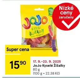 Tesco Jojo kyselé žížalky nabídka