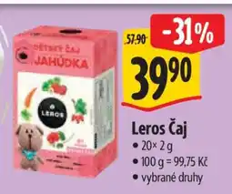 Albert LEROS Čaj nabídka