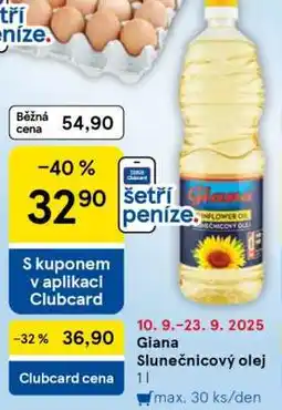 Tesco Giana Slunečnicový olej nabídka