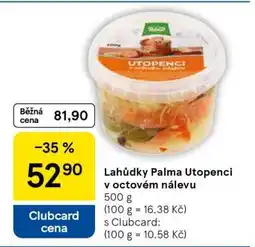 Tesco Lahůdky Palma Utopenec v octovém nálevu nabídka