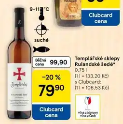Tesco Templářské sklepy Rulandské šedé nabídka