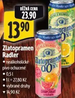 Albert Zlatopramen Radler nabídka