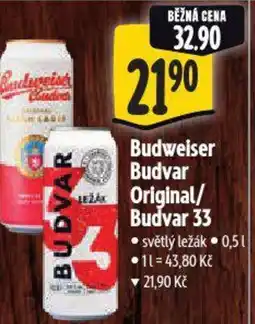 Albert Budweiser Budvar Original/ Budvar 33 nabídka