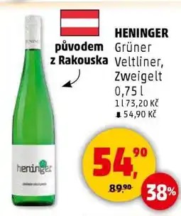 Penny Market HENINGER Grüner Veltliner, Zweigelt nabídka