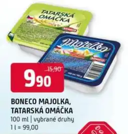 Terno Boneco Majolka, Tatarská omáčka nabídka