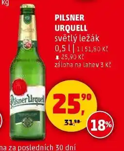 Penny Market Pilsner Urquell světlý ležák 0,5 l nabídka