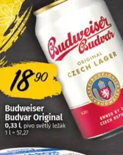 Coop Budweiser Budvar Original nabídka