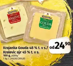 Coop Krajanka Gouda 48 % t. v s./ Kralevic sýr 45 % t. v s. nabídka