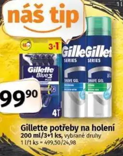 Coop Gillette potřeby na holení nabídka