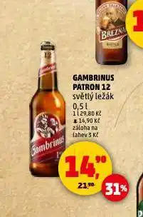 Penny Market Pivo gambrinus nabídka