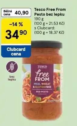 Tesco Free from pesto bez lepku nabídka