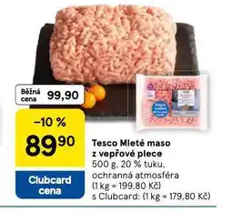 Tesco Mleté maso z vepřové plece nabídka