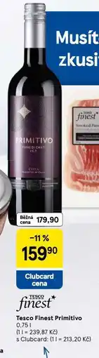 Tesco Finest primitivo nabídka
