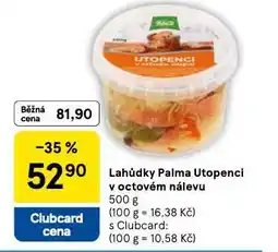 Tesco Lahůdky palma utepenci v octovém nálevu nabídka