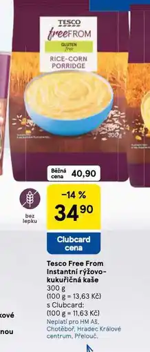 Tesco Free form instatní rýžovo-kukuřičná kaše nabídka