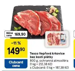 Tesco Vepřová krkovice bez kosti plátky nabídka