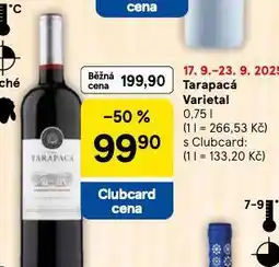 Tesco Tarapacá verietal nabídka