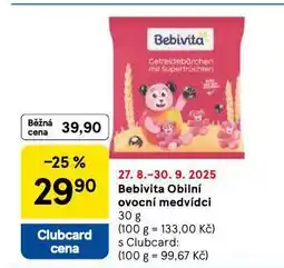 Tesco Babivita obilní ovocní medvídci nabídka