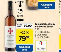 Tesco Templařské sklepy rulandské šedé nabídka